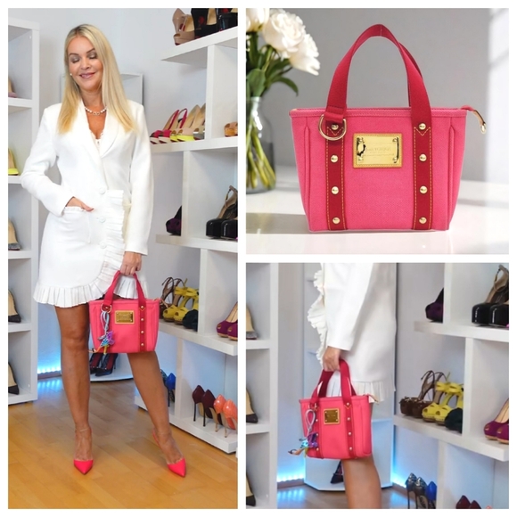 Louis Vuitton Handbags - Louis Vuitton 💕LIMITED EDITION Antigua Red/Pink Cabas PM Handbag
